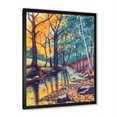 thumbnail image 2 of Designart 'Landscape With Autumn Forest Sunset River' Traditional Framed Art Print, 2 of 4