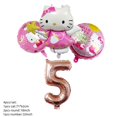 thumbnail image 5 of Decoración con temática de Hello Kitty rosa para baby shower de niña, suministros para fiesta de cumpleaños para niños, vajilla desechable, pancarta decorativa, globo, 5 of 5