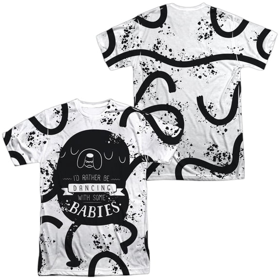 Adventure Time Dancing with Babies Unisex Adult Sublimated Costume T Shirt (Front/Back), 2X-Large Multicolor