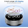 thumbnail image 4 of Digital Kitchen Timer with Magnetic - Visual Timer with Large LED Display, Pomodoro Classroom Timers with 3-Preset Times, Volume Adjustable, Countdown & Count Up Timers for Cooking(Black), 4 of 9