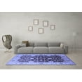 thumbnail image 3 of Ahgly Company Machine Washable Indoor Rectangle Oriental Blue Traditional Area Rugs, 7' x 9', 3 of 4