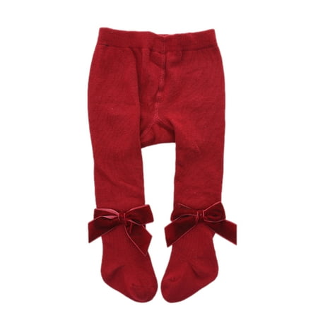 

Licupiee Baby Girls Leggings Fall Winter Long Socks Elastics High Waist Bow Tie Pantyhose for Toddler Girl