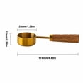 thumbnail image 6 of LAZIOEGR 14 ml Stainless‑Steel & Solid‑Wood Measuring Spoon Set – Precision 14 ml Cups with Gold‑Sanded Finish, Portable Wooden Handles, Dual Function for Measuring & Heating, 6 of 8