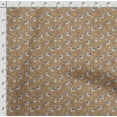 thumbnail image 4 of Soimoi Llama Alpaca Print, Velvet Fabric, Decor Sewing Fabric by The Yard 54 Inch Wide,Decorative Fabric for Upholstery and Home Accents, White & Brown, 4 of 5