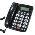thumbnail image 1 of Desktop Wired Landline Telephone with Large Buttons Hands-free Calls Adjustable Screen Brightness Black( Telephone Line), 1 of 7