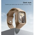 thumbnail image 2 of SURITCH Sport Band with Case for Apple Watch iWatch Series 9/8/7/6/5/4/SE2/SE 41mm 40mm, Soft Silicone Shockproof Protective, Brown, 2 of 5