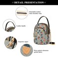thumbnail image 4 of FORMRS Crossbody Bag for Women Quilted Travel Shoulder Cell Phone Purse with Chain Strap Handbag, Gray Acorns Pattern, 4 of 7