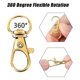 thumbnail image 3 of 100pcs Swivel Clasp Lanyard Snap Hook with Key Ring, Keychain Clip Hook Lobster Claw Clasp, 3 of 5
