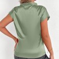 thumbnail image 4 of FRSASU Womens Bat Sleeve Tunic Tops Solid Color Round Neck Bowknot Loose Fit Short Sleeve Summer Shirts Mint Green S(S), 4 of 6