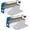 White, variant on 2 Pack Black Solid Rolls 52 Inch x 100 Picnic/Party Plastic Tablecloth Roll, Disposable Picnic Colored Table Cloth On a Roll with Self Cutter Box,Indoor/Outdoor, by Clearly Elegant