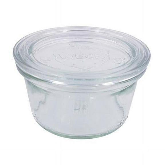 Packnwood  3.14 Dia. x 1.96 in. 5.5 oz Bokocook Reusable Weck Glass Jar with Glass Lid - 12 Piece