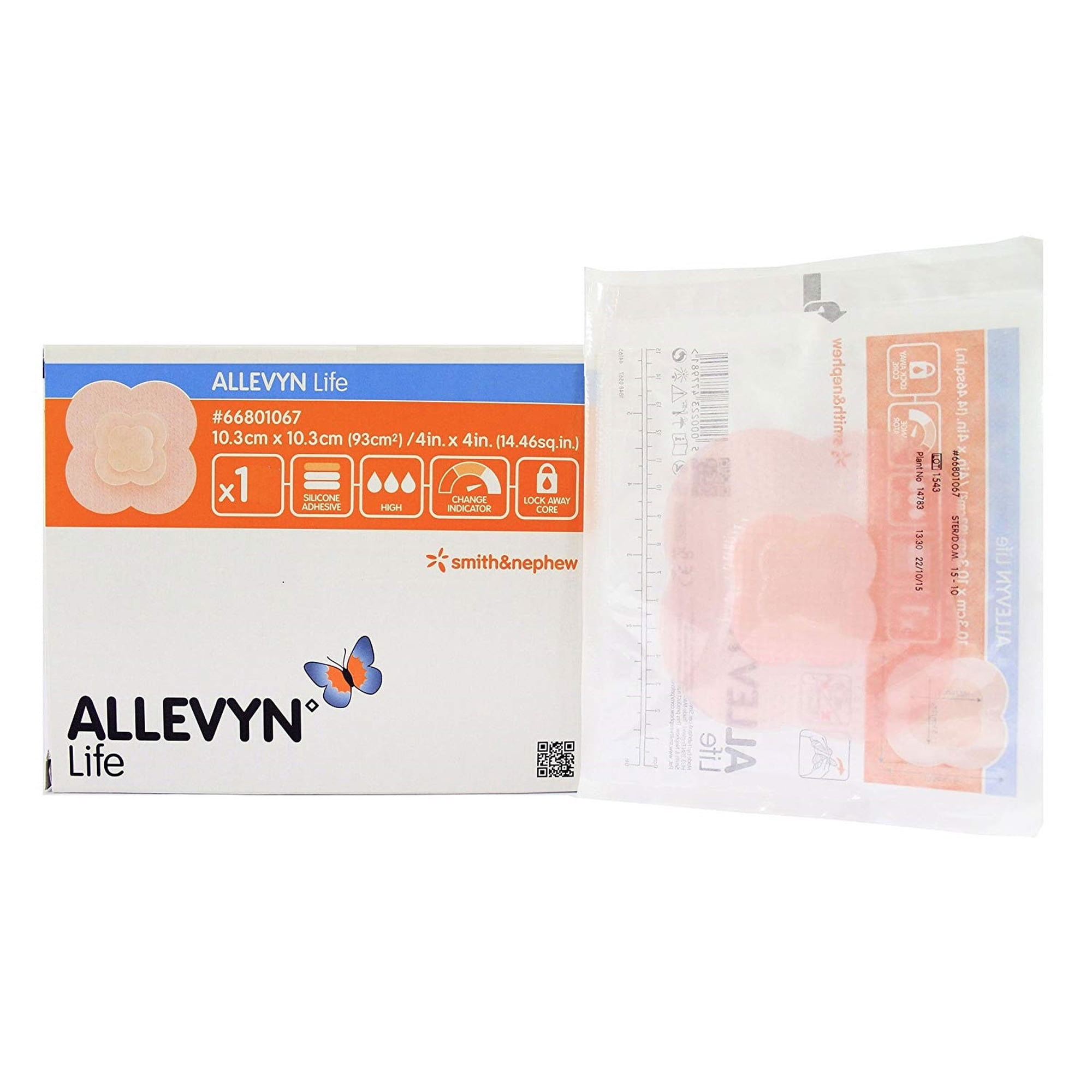 Smith & Nephew 66801067 Allevyn Life Dressing 4 in. X 4 in. (Each)