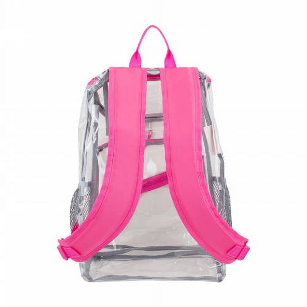 Eastsport Unisex Clear Top Loader Backpack, Pink