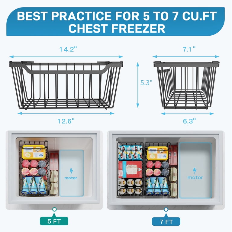 Yeabett 4-Pack Freezer Organizer Bins with Foldable Handles photo 5
