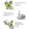 thumbnail image 4 of SILVERCUTE 925 Sterling Silver Butterfly Earrings for Women,Butterfly Birthstone Stud Earring/Ear Cuffs,Hypoallergenic Birthday Earrings for Women, 4 of 16