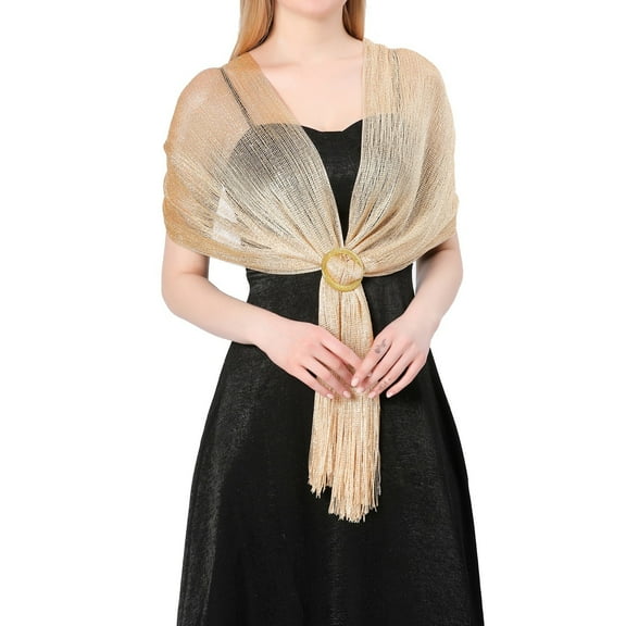 Women's Fashion Solid Color Buckle Shiny Metal Shawl Scarf Pocket Shawl Wraps for Women Shawls for Summer Cloaks for Women Hooded for Evening Dresses Wool for Women Winter Sequin Kimono Extra Large