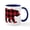 White/Navy Inside, variant on CafePress - Buffalo Plaid Bear - 11 oz Ceramic Mug - Novelty Coffee Tea Cup