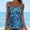Blue, variant on Women Lace Up Swimwear Tops Underwire Full Coverage Bikini Top For Beach Hot Pink,XL