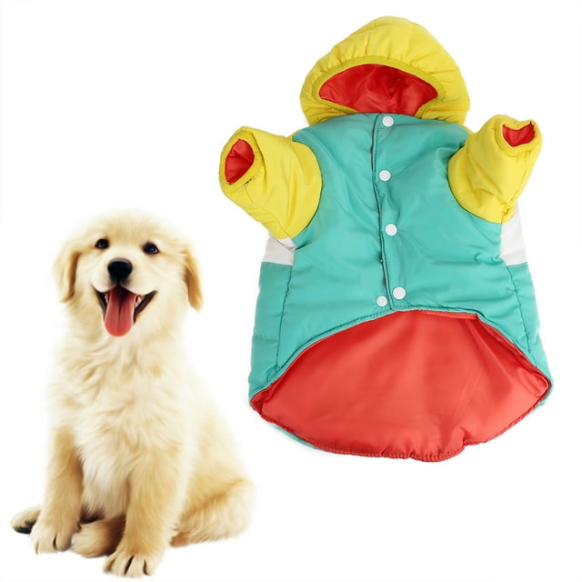 Bienvenido Invierno Espesar Mascotas Sudaderas Ropa Abrigo Chaqueta Caliente Ropa para Perros Gatos Amarillo Verde Blanco XL