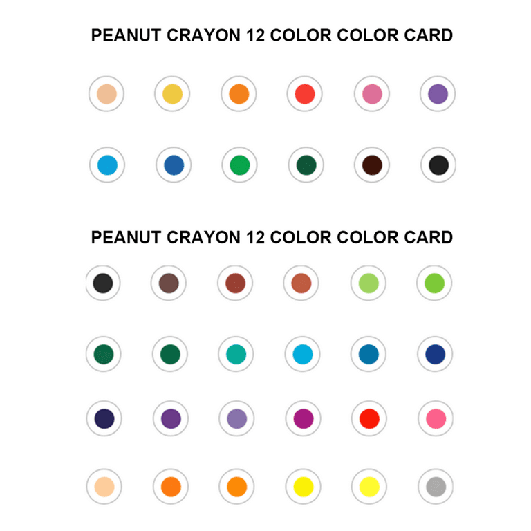 Peanut Crayons for Toddlers,12 Colors Non-Toxic Crayons, Easy to Hold Washable Safe Toddler Crayons for Kids, Coloring Art Supplies