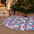 thumbnail image 6 of Sikiie white flower Skull blue 30-48 inches {designName} Print Christmas Tree Skirt Snowman Xmas Tree Skirt with Edge Christmas Decorations for Holiday Party, 6 of 7