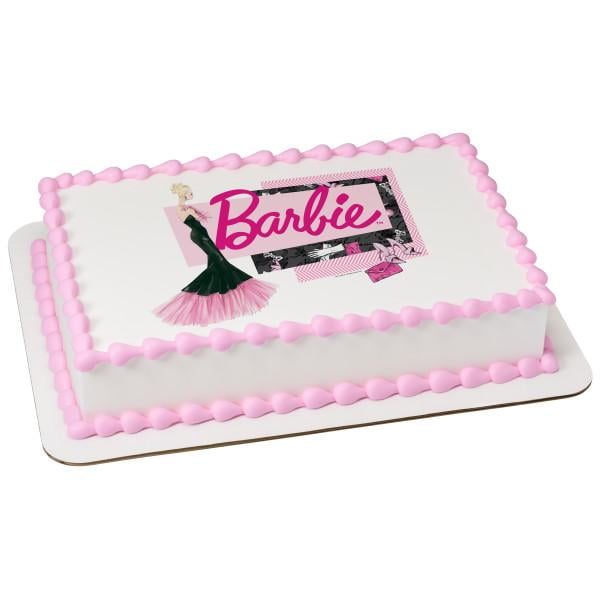 Barbie Forever Glam Edible Cake Topper Image