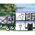 thumbnail image 3 of CL.HPAHKL Collapsible Wagon Foldable Wagon Garden Cart Heavy Duty Utility Foldable Wagons Carts with Wheels, Folding Beach Wagon Grocery Wagon for Camping Garden Shopping Sports Outdoor Use,, 3 of 7