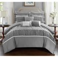 thumbnail image 1 of Chic Home CS2125-US Penelope Pleated & Ruffled Bed in a Bag Comforter Set with Sheets - Grey - Queen - 10 Piece, 1 of 1
