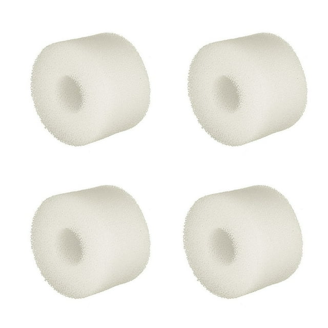 MOPOOR 4 Pcs Cartouche de Filtre de Piscine Cartouche de Mousse de Filtre de Piscine Éponge de Remplacement Réutilisable Lavable Éponge de Filtre Nettoyant Compatible