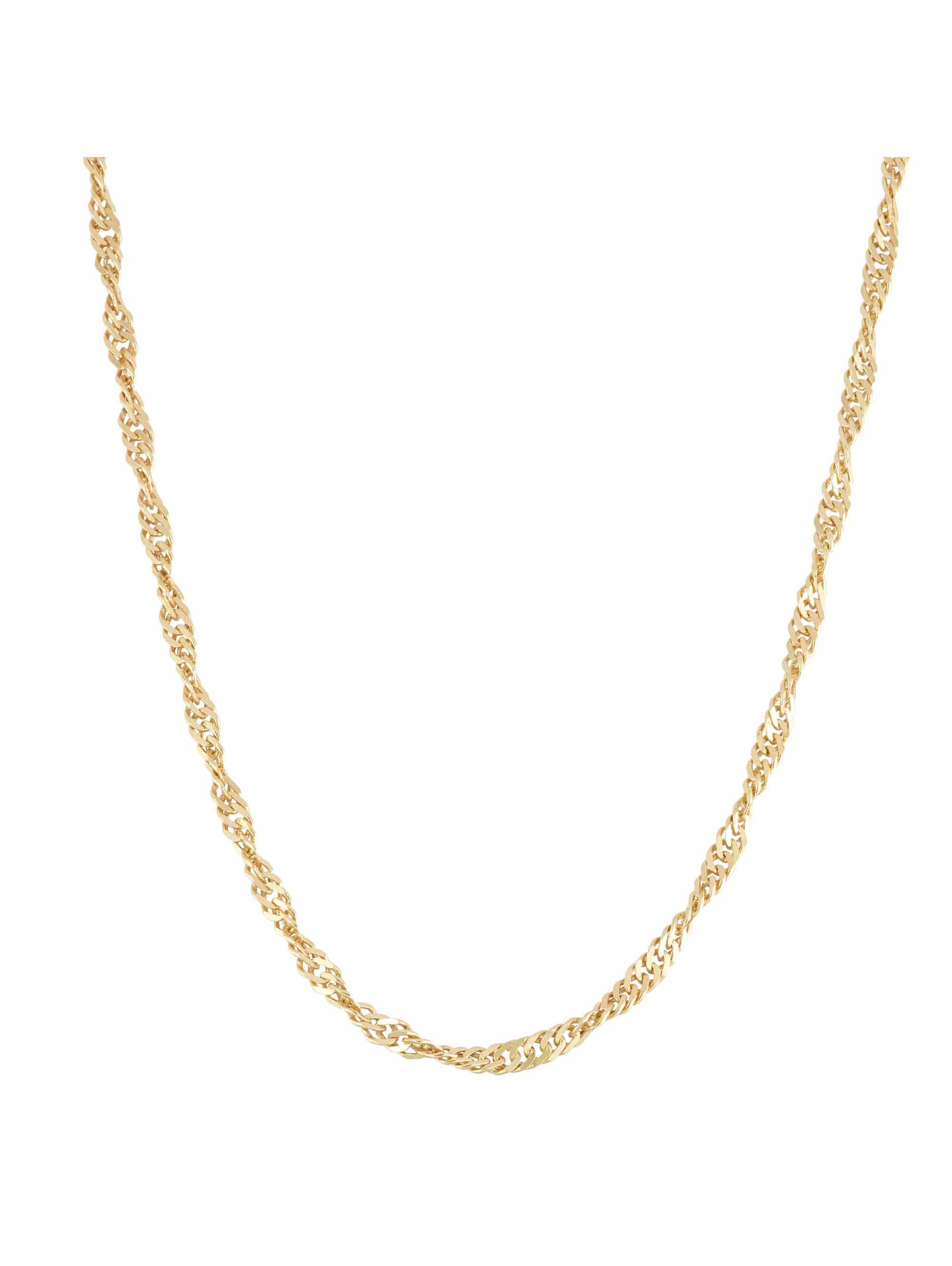 18kt Gold over Sterling Silver Singapore Chain Necklace, 30
