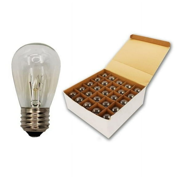 Queens of Christmas T50G-RETRO-CL-25PK T50 Glass Retrofit Lamp, Clear - Pack of 25