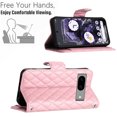 thumbnail image 6 of Allytech Wallet Case for Google Pixel 8a with Card Cash Slots, Luxury Premium PU Leather Kickstand Shoulder Strap Lanyard Shockproof Anti-Fall Full Body Protective Flip Shell - Pink, 6 of 8