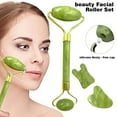 thumbnail image 4 of Face Facial Roller Massager & Gua Sha Board Set Natural Jade Stone Crystal| 9CL2, 4 of 6