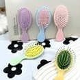 thumbnail image 2 of FACEGA 6Pcs Hair Brush Dry-Wet Ventilated Wide-Tooth Mini Brush Round Soft Massaging Fashion Round Brush,Pink, 2 of 7