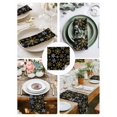 thumbnail image 3 of Snowflake Christmas Cloth Napkins Set of 6 Reusable Dinner Napkins, Winter Xmas Snow Simple Black Cocktail Napkin Washable Table Napkins for Wedding/Holiday Party/Baby Shower 20"x20", 3 of 7