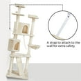 thumbnail image 6 of Alden Design 79″ H Cat Tree Multilevel Cat Tree with Basket Scratching Posts Cat Furniture, 6 of 11