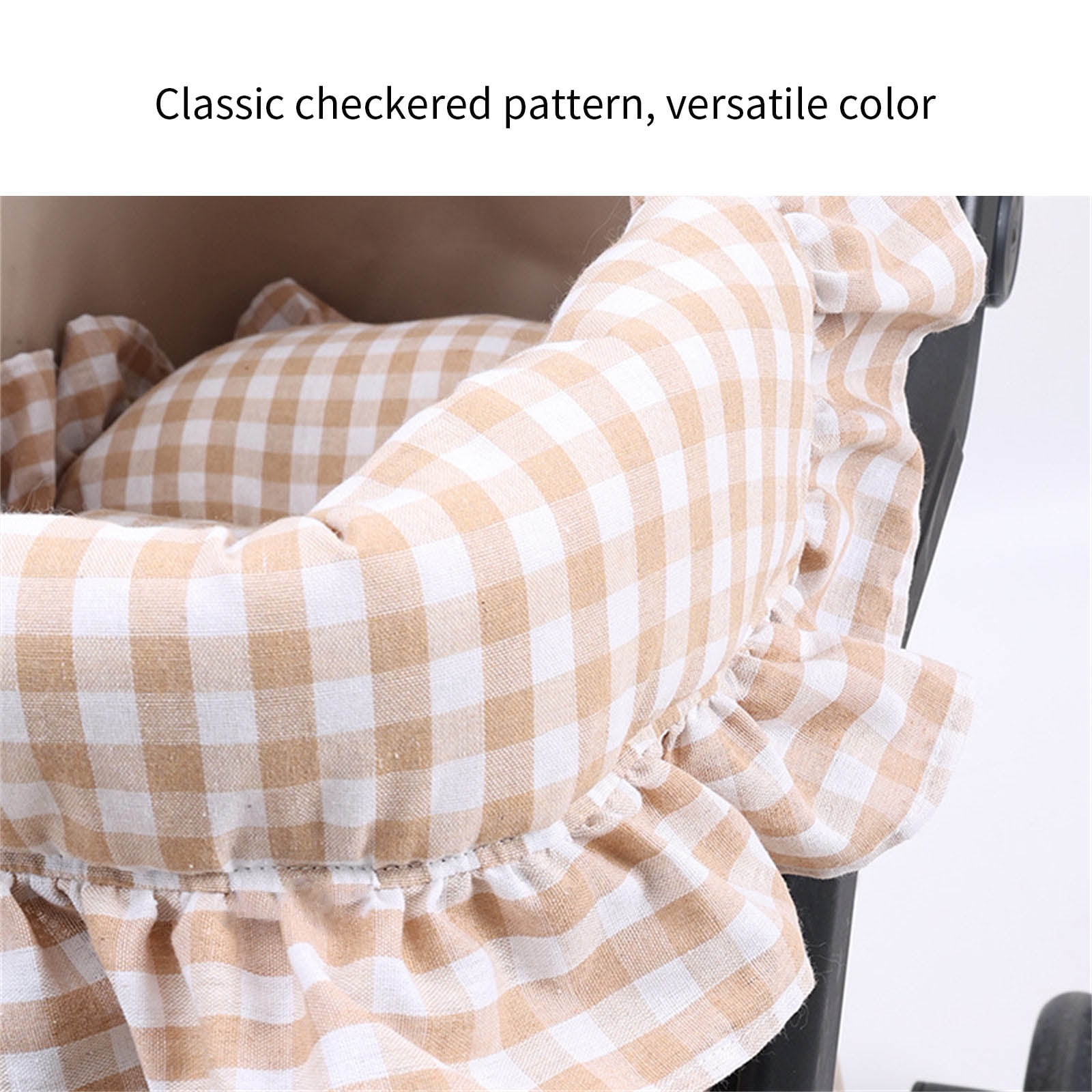 Pet Bed Warming Pad Strollers Mat for Outdoor Use Polyester Fabric Easy to Clean Dry Quick Pushchair Cushion for Travel