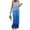 Blue, variant on Sakmal Casual Jumpsuits for Women Patchwork Boho Wide Leg Beach Overalls Sleeveless Long Square Neck Gray Pants for Women