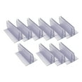 thumbnail image 2 of Paquete de 10 soportes de clip para etiquetas de alimentos de acrílico transparentes con números de mesa para promoción. 5 cm x 4 cm x 32 cm, 2 of 9