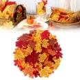 thumbnail image 3 of 400 Pcs Fake Fall Leaves, Fall Artificial Maple Leaves, Autumn Plastic Faux Leaf Artificial Plastic Craft Autumn Decoration Foliage for Thanksgiving, Party, Weddings, 3 of 8