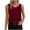 Wine, variant on Women's Satin V Neck Wide Strap Tank Tops Solid Color Loose Casual Shirts For Work Party And Vacation