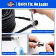 thumbnail image 5 of Sewer Jetter Kit for Pressure Washer 50FT, Jet Drain Cleaner Hose, Corner Rotating Button Nose Sewer Jetting Nozzle 1/4 In NPT, Sewer Jetting Nozzles Kit with Spanner Tape Pearl Corsage Pin, 5800PSI, 5 of 7