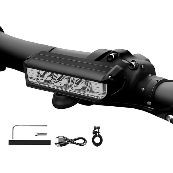 KEAWIS Bike Light USB-C Rechargeable LED Bicycle Headlight for Night Riding, Super Bright 5 Mode IPX4 Waterproof Front Light for MTB Off-Road Commuting