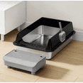 thumbnail image 2 of XL Stainless Steel Sifting Cat Litter Box with High Sides and Odor Control, 2 of 9