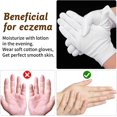 thumbnail image 5 of White Cotton Moisturizing Gloves - Overnight Spa Treatment for Dry and Cracked Hands, 5 of 5