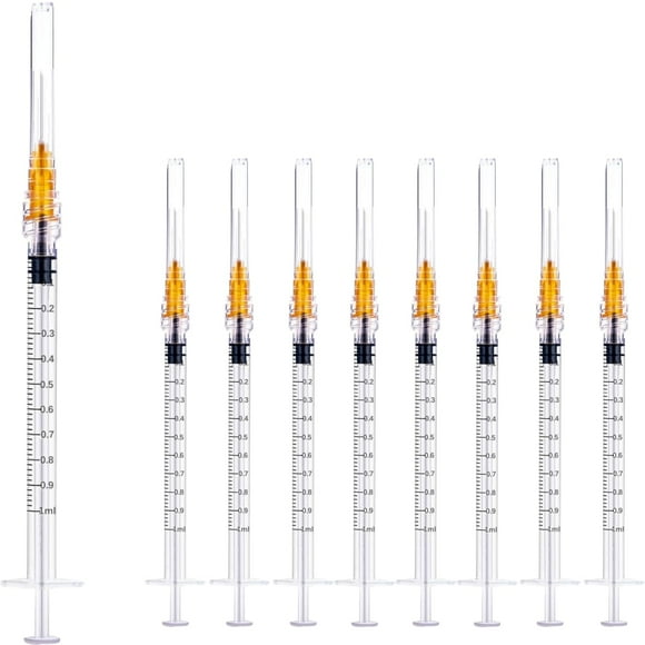 Utensilios de laboratorio Sirulken, 1 ml, 25 g, 0,5 cm, esterilizados, paquete de 50