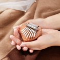 thumbnail image 2 of Portable Mini 8-Key Sapele Plate Kalimba Thumb Piano Finger Practice Instrument for Beginners Christmas Gifts, YellowMahogany Heart, 2 of 8