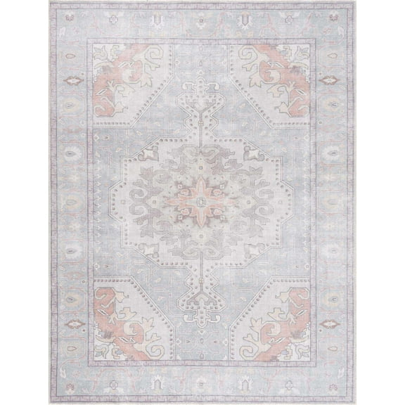 BoutiqueRugs Pacay Traditional Area Rug - Silver - 2' x 2'11"
