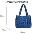 thumbnail image 3 of Sdmnsg-T Puffer Tote Bag Large Capacity Quilted Puffer Tote Bag Lightweight Soft Shoulder Handbag Alt Bubble Purse with Side Pockets, 3 of 8