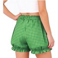 thumbnail image 4 of Boxer Shorts for Women Elastic Waist Plaid Pajamas Short Bottoms Casual Summer Beach Vacation Shorts, 4 of 6